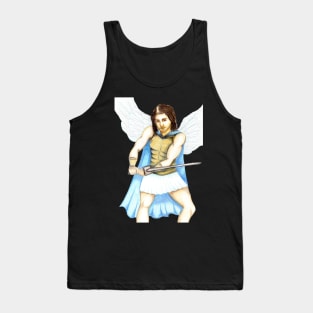 Archangel Michael the Protector- Dark Red Tank Top